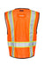 Kishigo 1580-1581 Unisex 6 Pocket Contrast Class 2 Vest Orange Flat Back