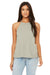 Bella + Canvas 8809 Womens Flowy High Neck Tank Top Heather Stone Model Front