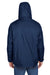 North End 88130 Mens 3-in-1 Water Resistant Full Zip Hooded Jacket Midnight Navy Blue Model Back