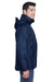 North End 88130 Mens 3-in-1 Water Resistant Full Zip Hooded Jacket Midnight Navy Blue Model Side