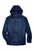 North End 88130 Mens 3-in-1 Water Resistant Full Zip Hooded Jacket Midnight Navy Blue Flat Front