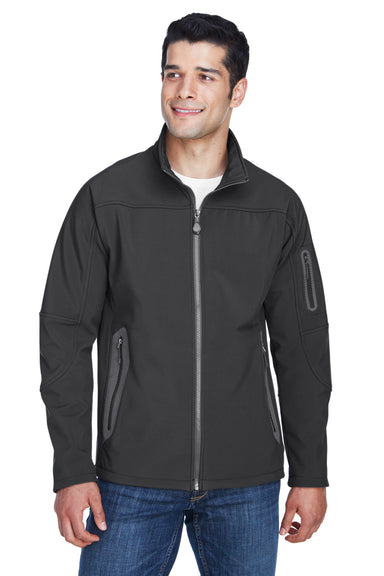 North End 88138 Mens Technical Water Resistant Full Zip Jacket Graphite Grey Model Front