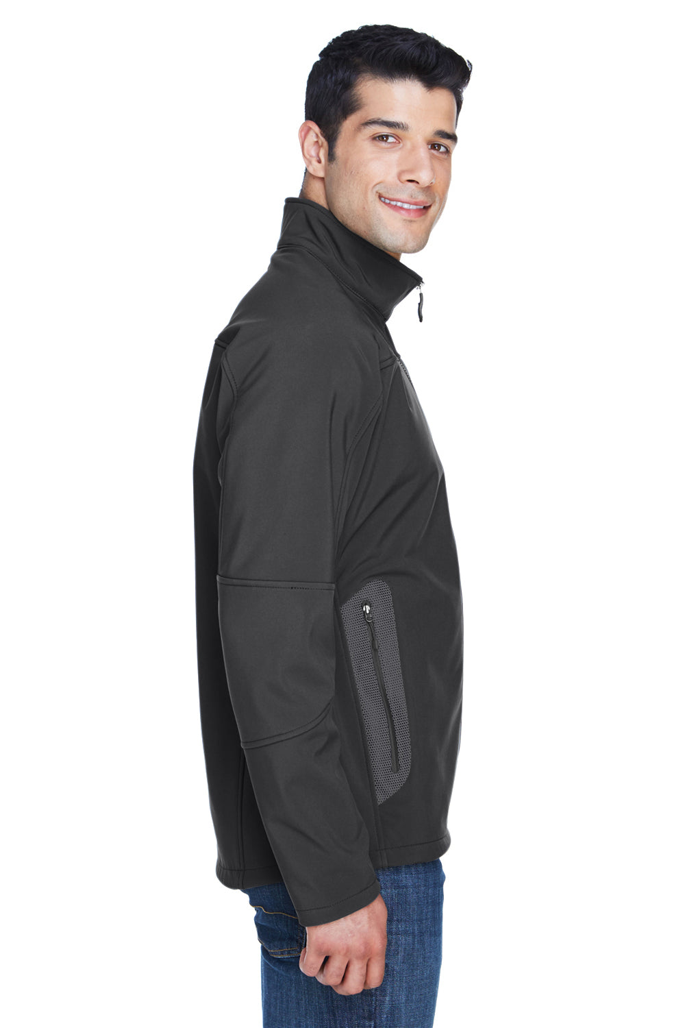 North End 88138 Mens Technical Water Resistant Full Zip Jacket Graphite Grey Model Side