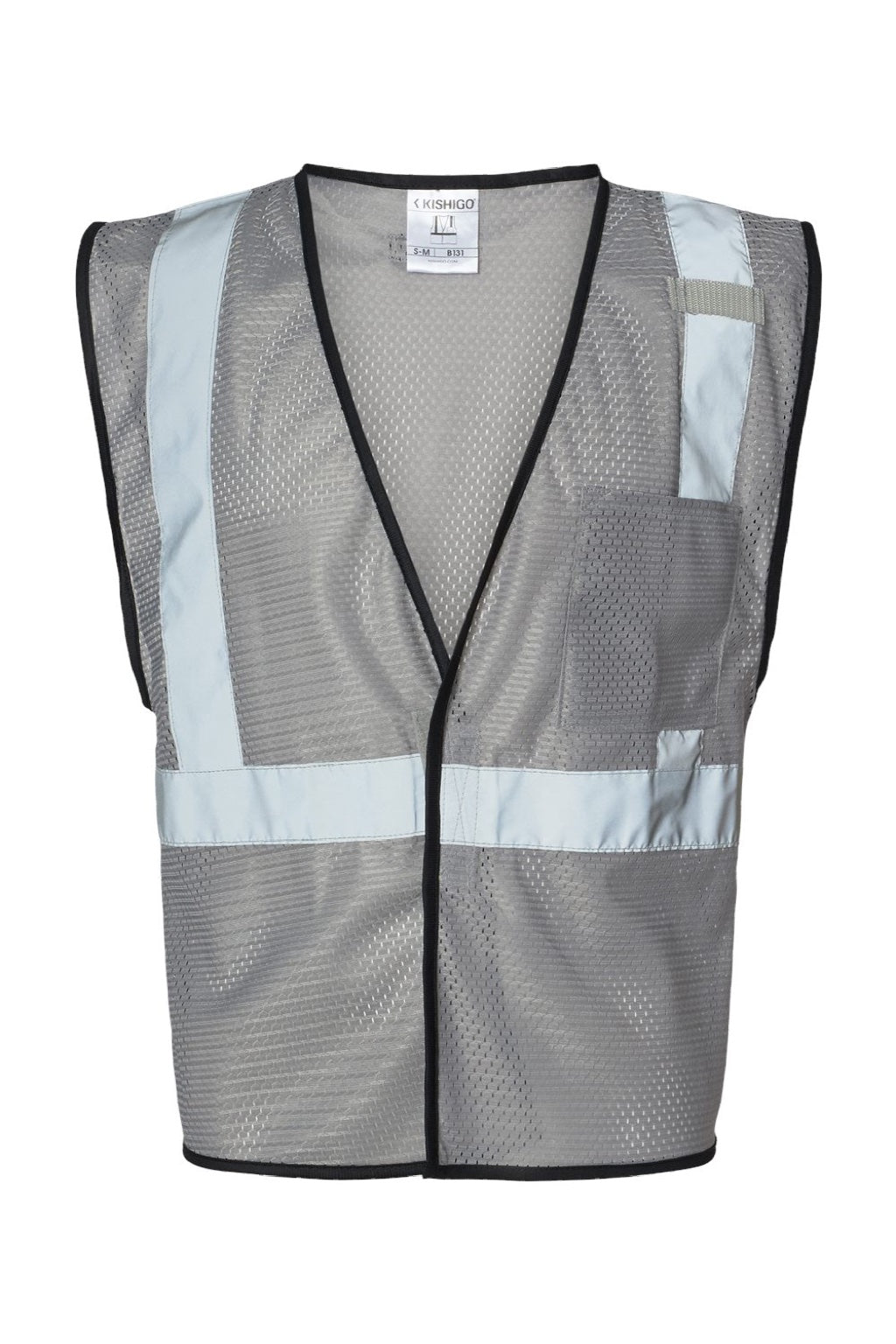 Kishigo B120-131 Unisex EV Series Enhanced Visibility Non-ANSI Vest Grey Flat Front