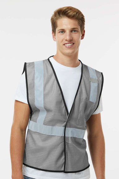Kishigo B120-131 Unisex EV Series Enhanced Visibility Non-ANSI Vest Grey Model Front