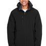 North End Mens Glacier Water Resistant Full Zip Hooded Jacket - Black