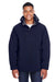 North End 88159 Mens Glacier Water Resistant Full Zip Hooded Jacket Classic Navy Blue Model Front