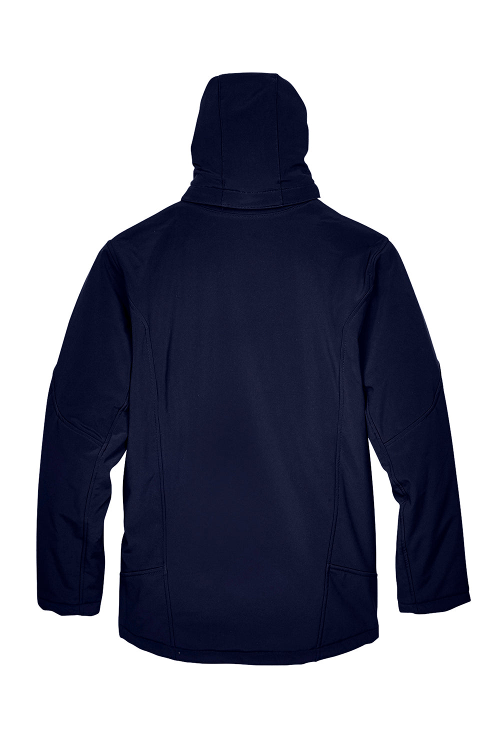 North End 88159 Mens Glacier Water Resistant Full Zip Hooded Jacket Classic Navy Blue Flat Back