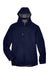 North End 88159 Mens Glacier Water Resistant Full Zip Hooded Jacket Classic Navy Blue Flat Front
