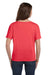 Bella + Canvas 8815 Womens Slouchy Short Sleeve V-Neck T-Shirt Coral Model Back