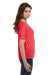 Bella + Canvas 8815 Womens Slouchy Short Sleeve V-Neck T-Shirt Coral Model Side
