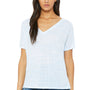 Bella + Canvas Womens Slouchy Short Sleeve V-Neck T-Shirt - Blue Marble