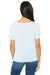 Bella + Canvas 8815 Womens Slouchy Short Sleeve V-Neck T-Shirt Blue Marble Model Back