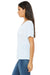 Bella + Canvas 8815 Womens Slouchy Short Sleeve V-Neck T-Shirt Blue Marble Model Side