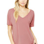 Bella + Canvas Womens Slouchy Short Sleeve V-Neck T-Shirt - Mauve