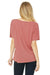 Bella + Canvas 8815 Womens Slouchy Short Sleeve V-Neck T-Shirt Mauve Model Back