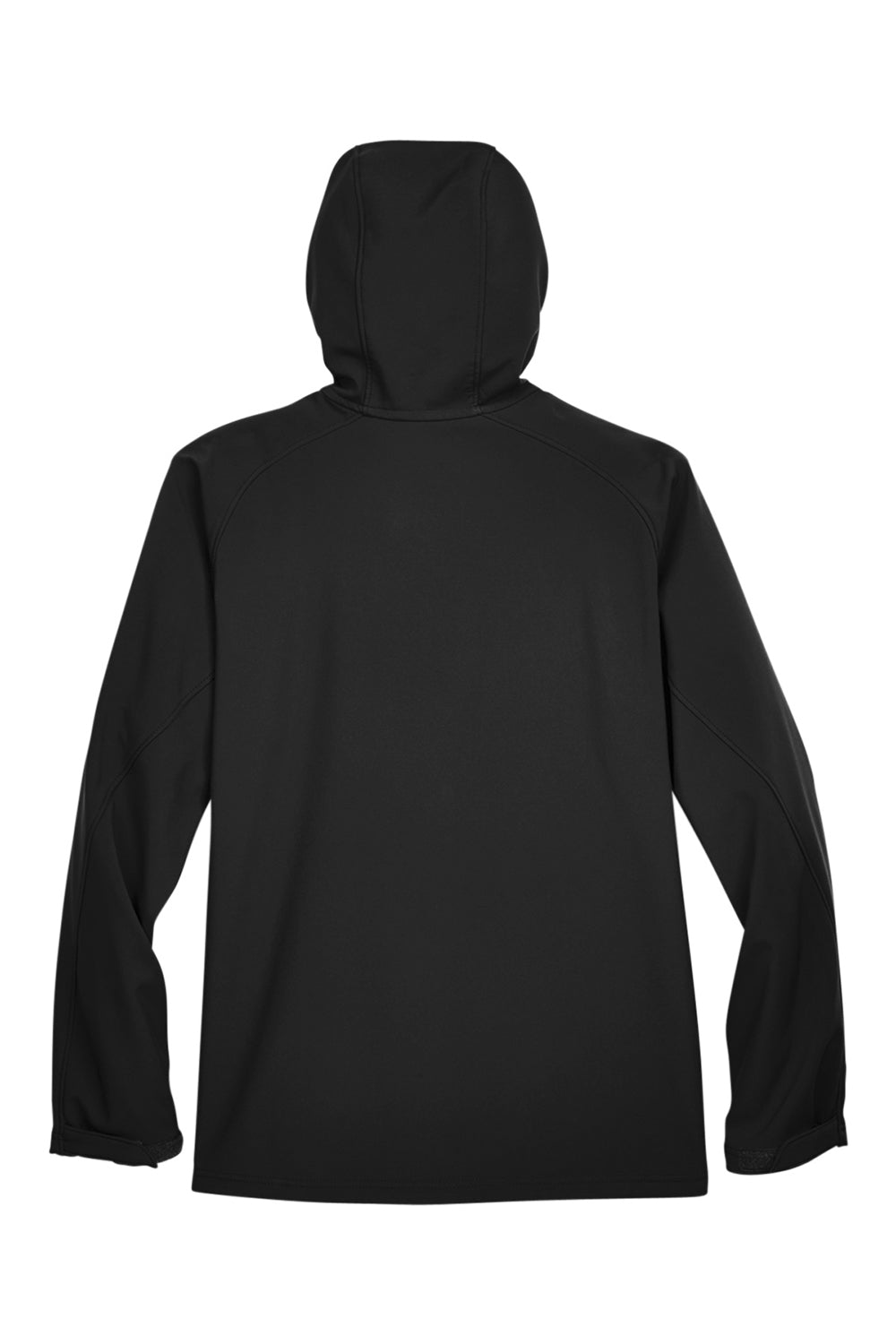 North End 88166 Mens Prospect Water Resistant Full Zip Hooded Jacket Black Flat Back