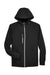 North End 88166 Mens Prospect Water Resistant Full Zip Hooded Jacket Black Flat Front