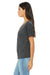 Bella + Canvas BC8816/8816 Womens Slouchy Short Sleeve Wide Neck T-Shirt Heather Dark Grey Model Side