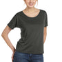 Bella + Canvas Womens Slouchy Short Sleeve Wide Neck T-Shirt - Black Marble