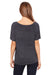 Bella + Canvas BC8816/8816 Womens Slouchy Short Sleeve Wide Neck T-Shirt Charcoal Black Slub Model Back
