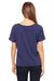 Bella + Canvas BC8816/8816 Womens Slouchy Short Sleeve Wide Neck T-Shirt Navy Blue Speckled Model Back