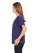 Bella + Canvas BC8816/8816 Womens Slouchy Short Sleeve Wide Neck T-Shirt Navy Blue Speckled Model Side