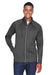 North End 88174 Mens Gravity Performance Moisture Wicking Full Zip Fleece Jacket Heather Carbon Grey Model Front