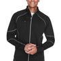 North End Mens Gravity Performance Moisture Wicking Full Zip Fleece Jacket - Black