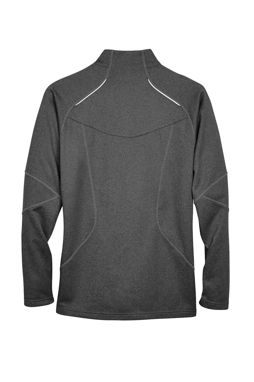 North End 88174 Mens Gravity Performance Moisture Wicking Full Zip Fleece Jacket Heather Carbon Grey Flat Back