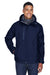 North End 88178 Mens Caprice 3-in-1 Waterproof Full Zip Hooded Jacket Classic Navy Blue Model Front