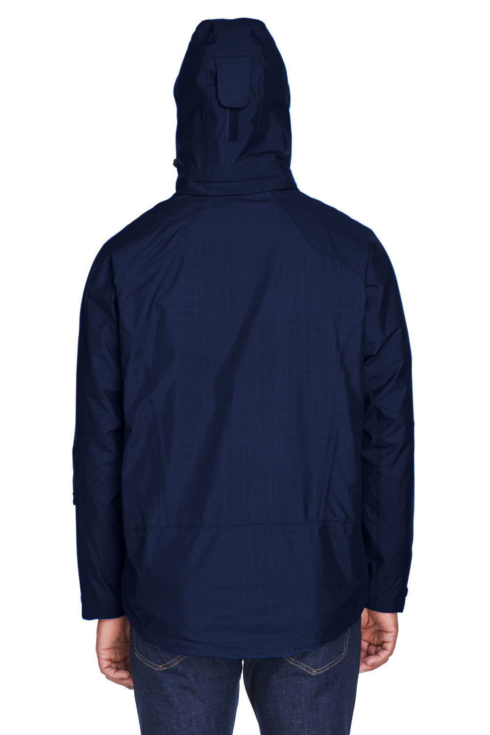 North End 88178 Mens Caprice 3-in-1 Waterproof Full Zip Hooded Jacket Classic Navy Blue Model Back