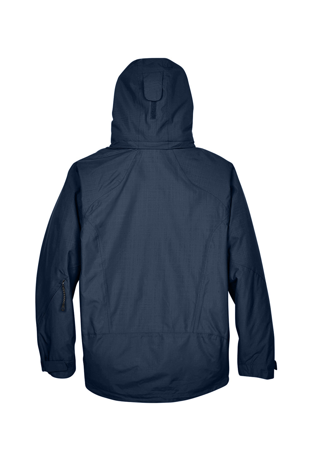 North End 88178 Mens Caprice 3-in-1 Waterproof Full Zip Hooded Jacket Classic Navy Blue Flat Back