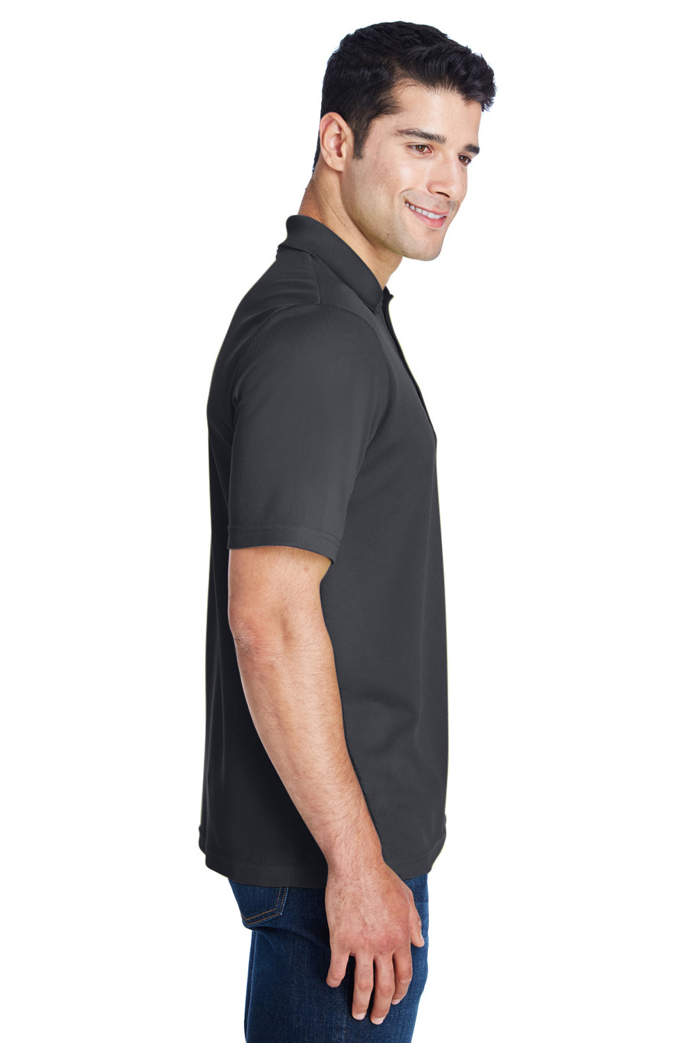 Core 365 88181/88181T Mens Origin Performance Moisture Wicking Short Sleeve Polo Shirt Carbon Grey Model Side