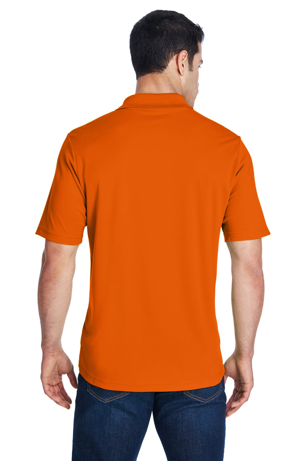 Core 365 88181/88181T Mens Origin Performance Moisture Wicking Short Sleeve Polo Shirt Campus Orange Model Back