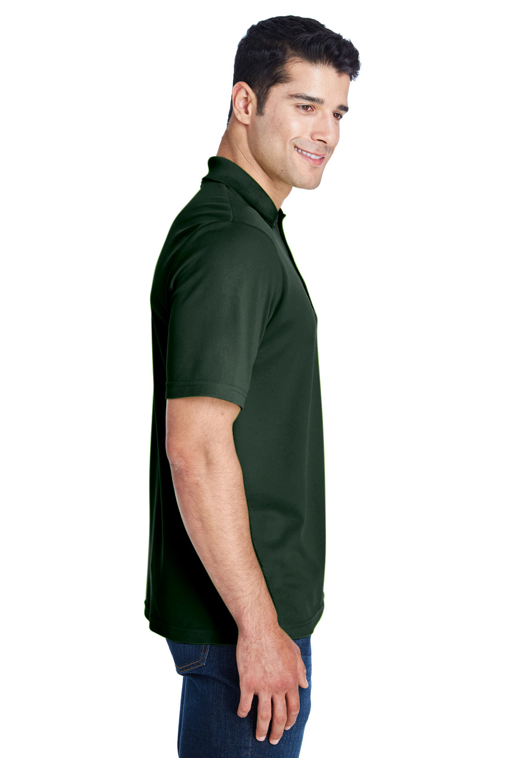 Core 365 88181/88181T Mens Origin Performance Moisture Wicking Short Sleeve Polo Shirt Forest Green Model Side