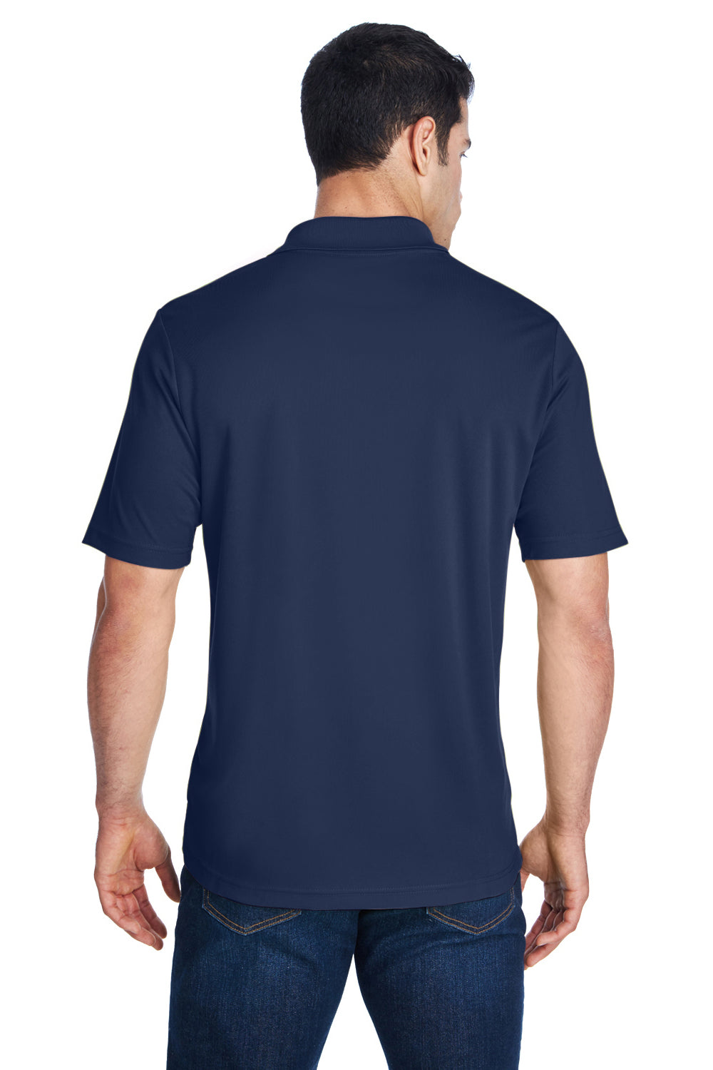 Core 365 88181/88181T Mens Origin Performance Moisture Wicking Short Sleeve Polo Shirt Classic Navy Blue Model Back