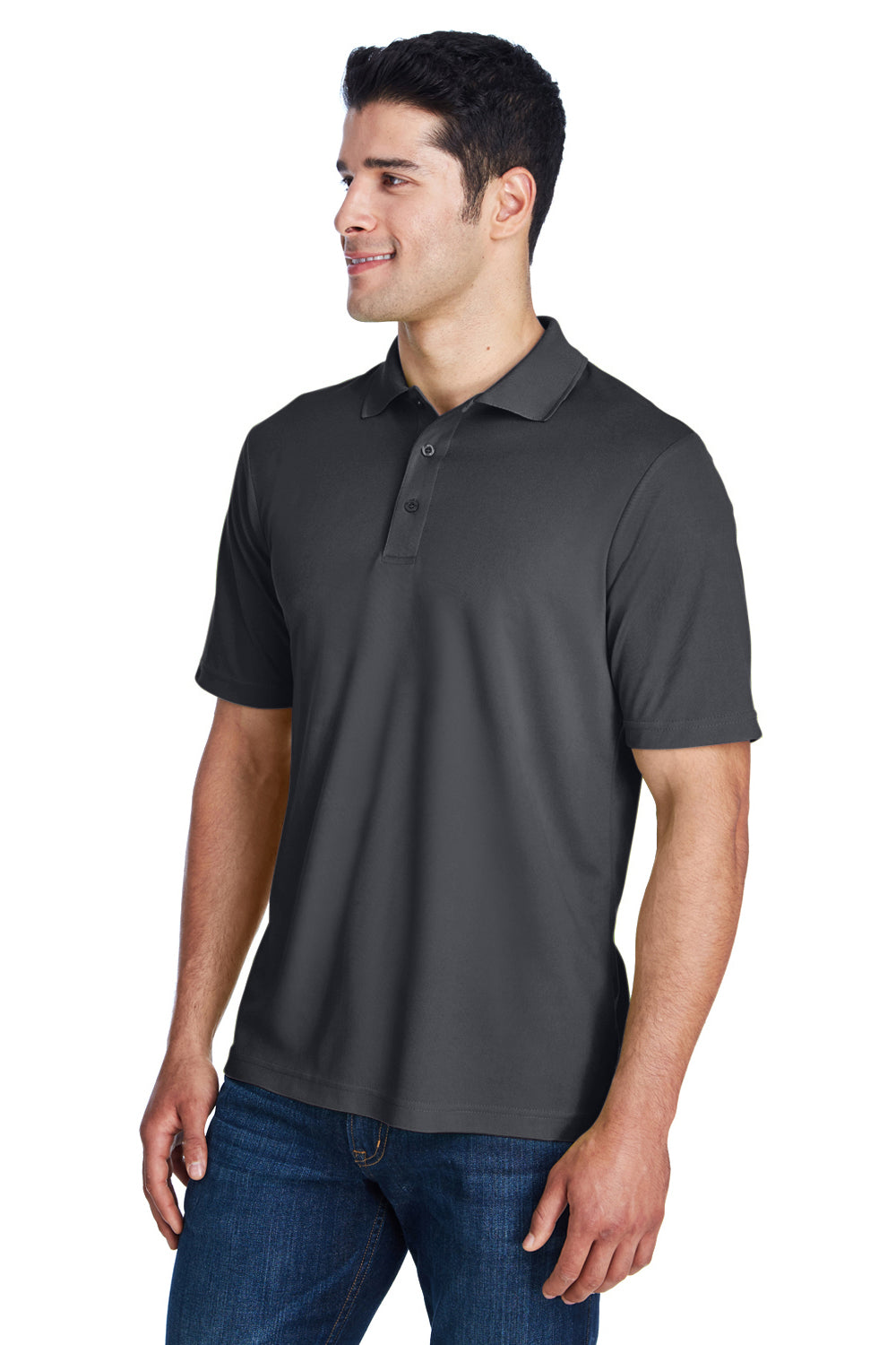 Core 365 88181/88181T Mens Origin Performance Moisture Wicking Short Sleeve Polo Shirt Carbon Grey Model 3q