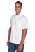 Core 365 88181P Mens Origin Performance Moisture Wicking Short Sleeve Polo Shirt w/ Pocket White Model 3q