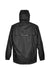 Core 365 88185 Mens Climate Waterproof Full Zip Hooded Jacket Black Flat Back