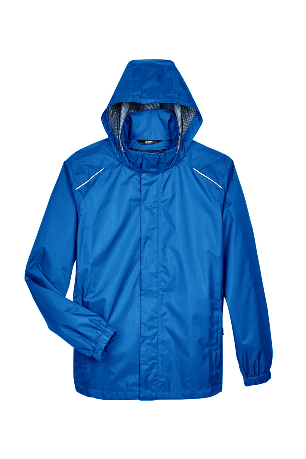 Core 365 88185 Mens Climate Waterproof Full Zip Hooded Jacket True Royal Blue Flat Front