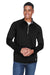 North End 88187 Mens Radar Performance Moisture Wicking 1/4 Zip Sweatshirt Black Model Front