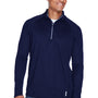 North End Mens Radar Performance Moisture Wicking 1/4 Zip Sweatshirt - Classic Navy Blue