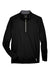 North End 88187 Mens Radar Performance Moisture Wicking 1/4 Zip Sweatshirt Black Flat Front