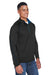 North End 88187 Mens Radar Performance Moisture Wicking 1/4 Zip Sweatshirt Black/True Royal Blue Model 3q