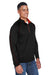 North End 88187 Mens Radar Performance Moisture Wicking 1/4 Zip Sweatshirt Black/Classic Red Model 3q