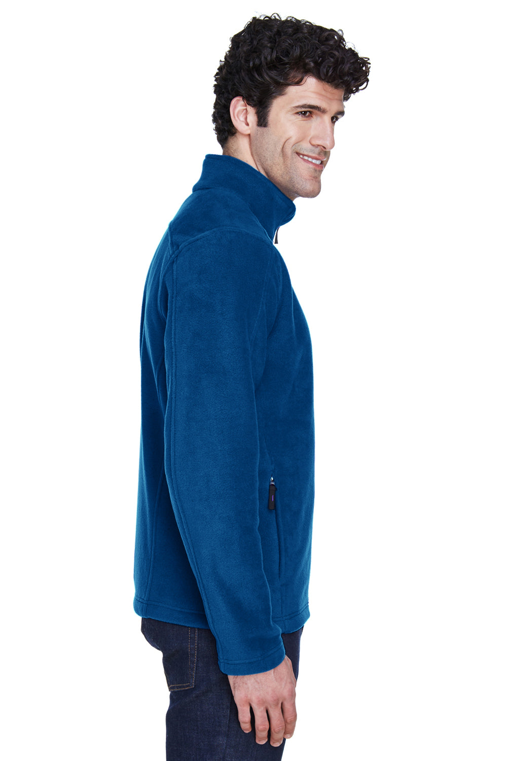 Core 365 88190/88190T Mens Journey Pill Resistant Fleece Full Zip Jacket True Royal Blue Model Side
