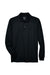 Core 365 88192/88192T Mens Pinnacle Performance Moisture Wicking Long Sleeve Polo Shirt Black Flat Front