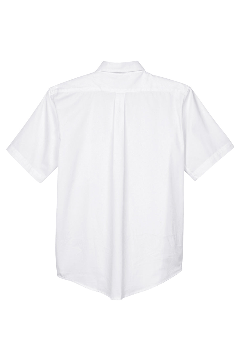 Core 365 88194/88194T Mens Optimum UV Protection Short Sleeve Button Down Shirt w/ Pocket White Flat Back