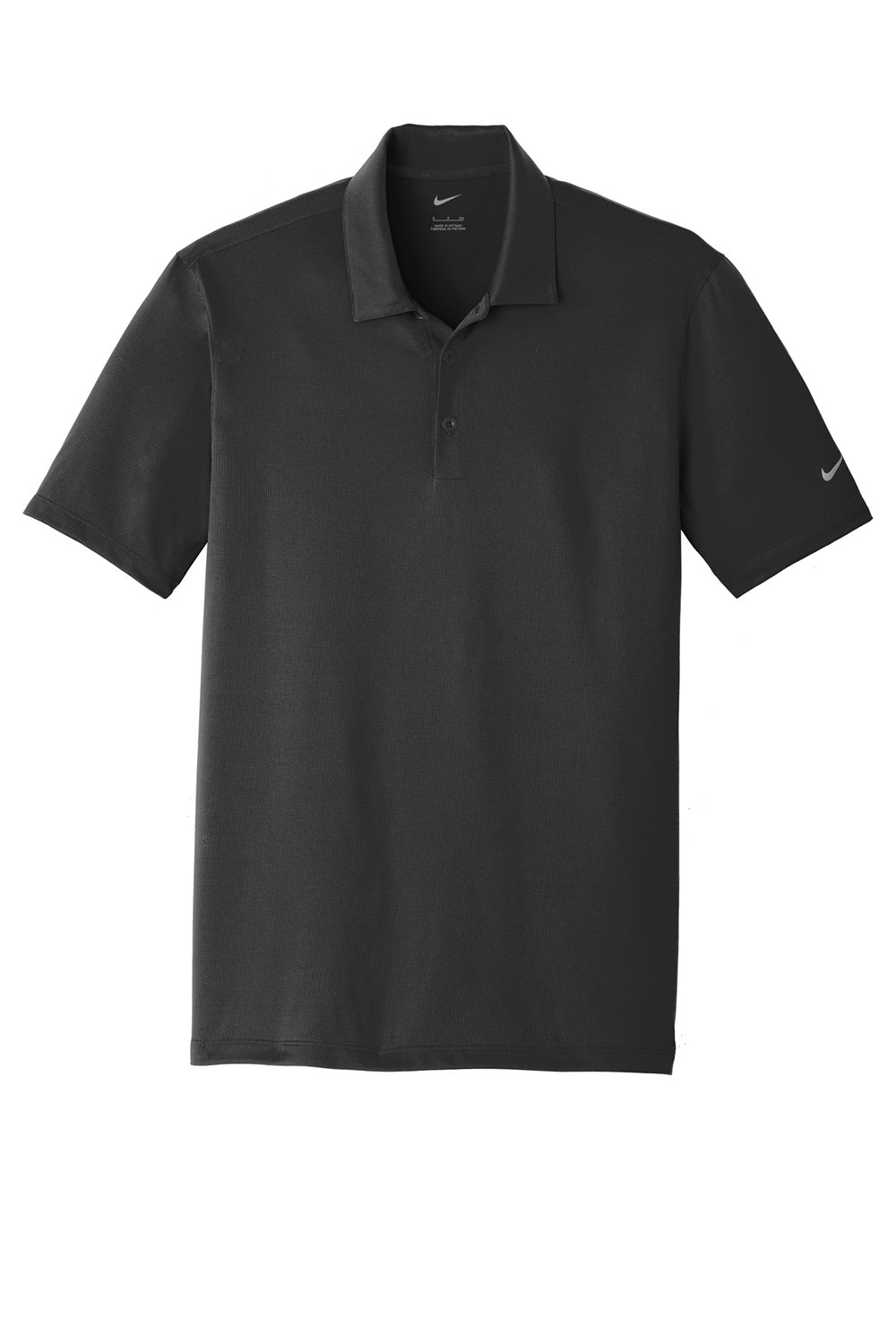 Nike 883681 Mens Legacy Dri-Fit Moisture Wicking Short Sleeve Polo Shirt Black Flat Front
